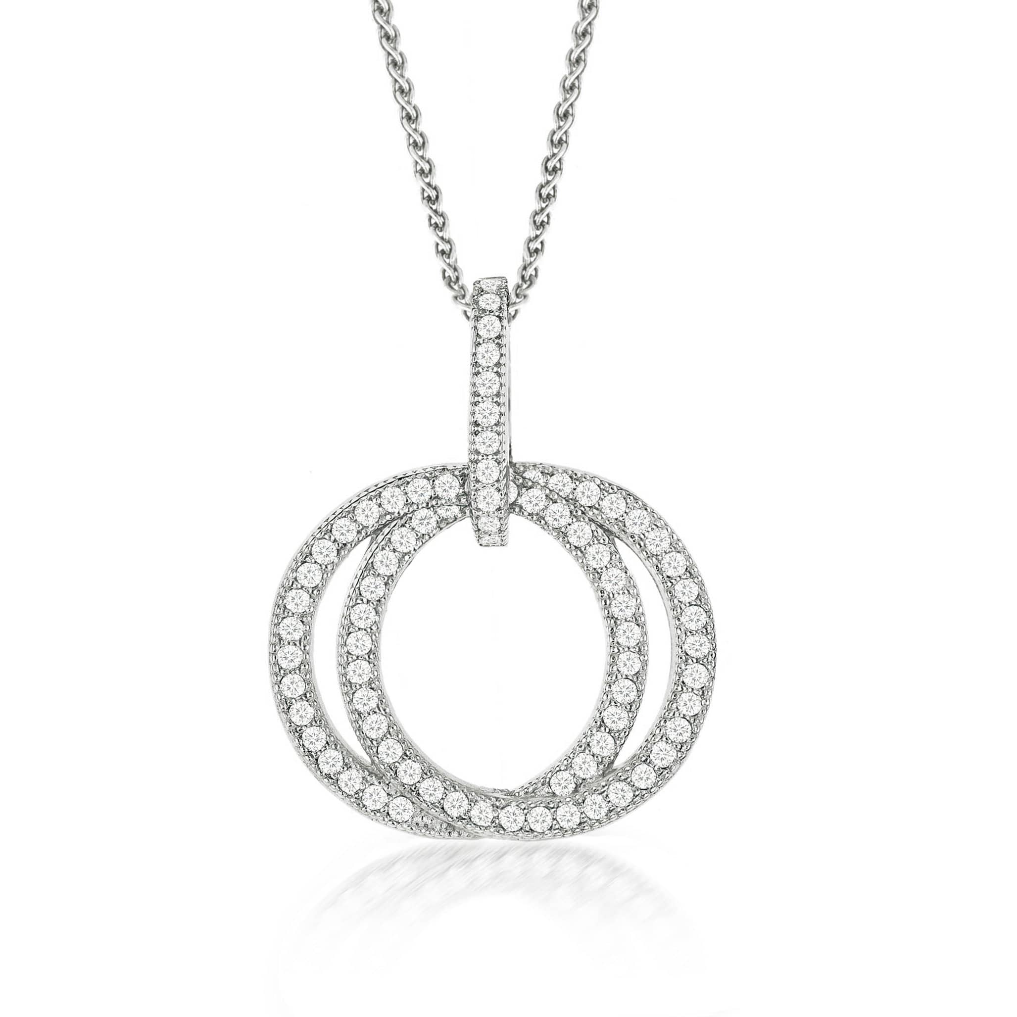 Lynora Jewellery Necklace 18" / Sterling Silver / Clear Forever Pendant Sterling Silver