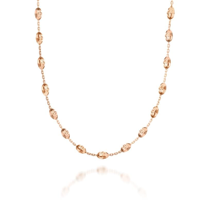 Lynora Jewellery Necklace Geobeads Necklace Rose Gold Plate