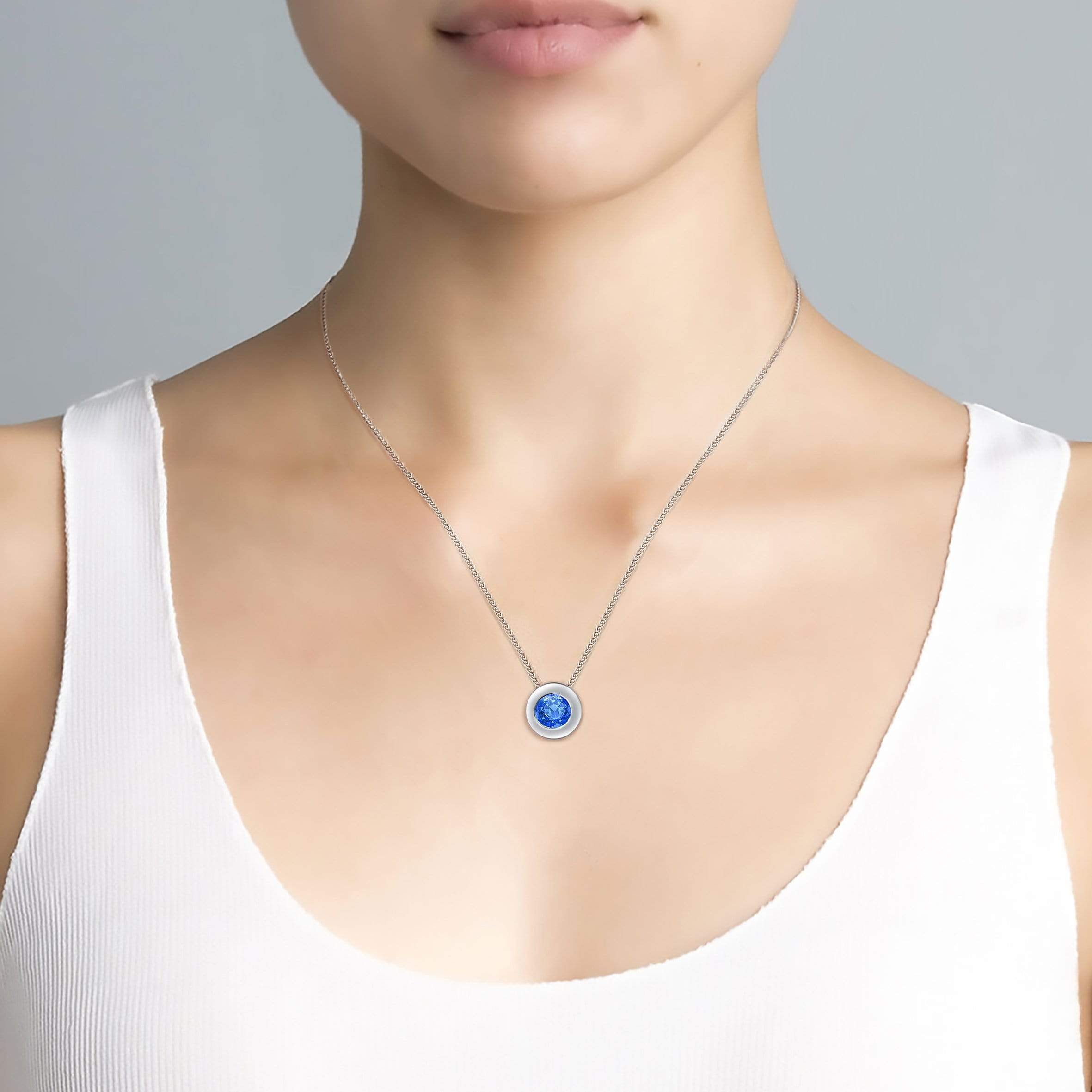 Lynora Jewellery Necklace Snake Eye Silver Petite Pendant