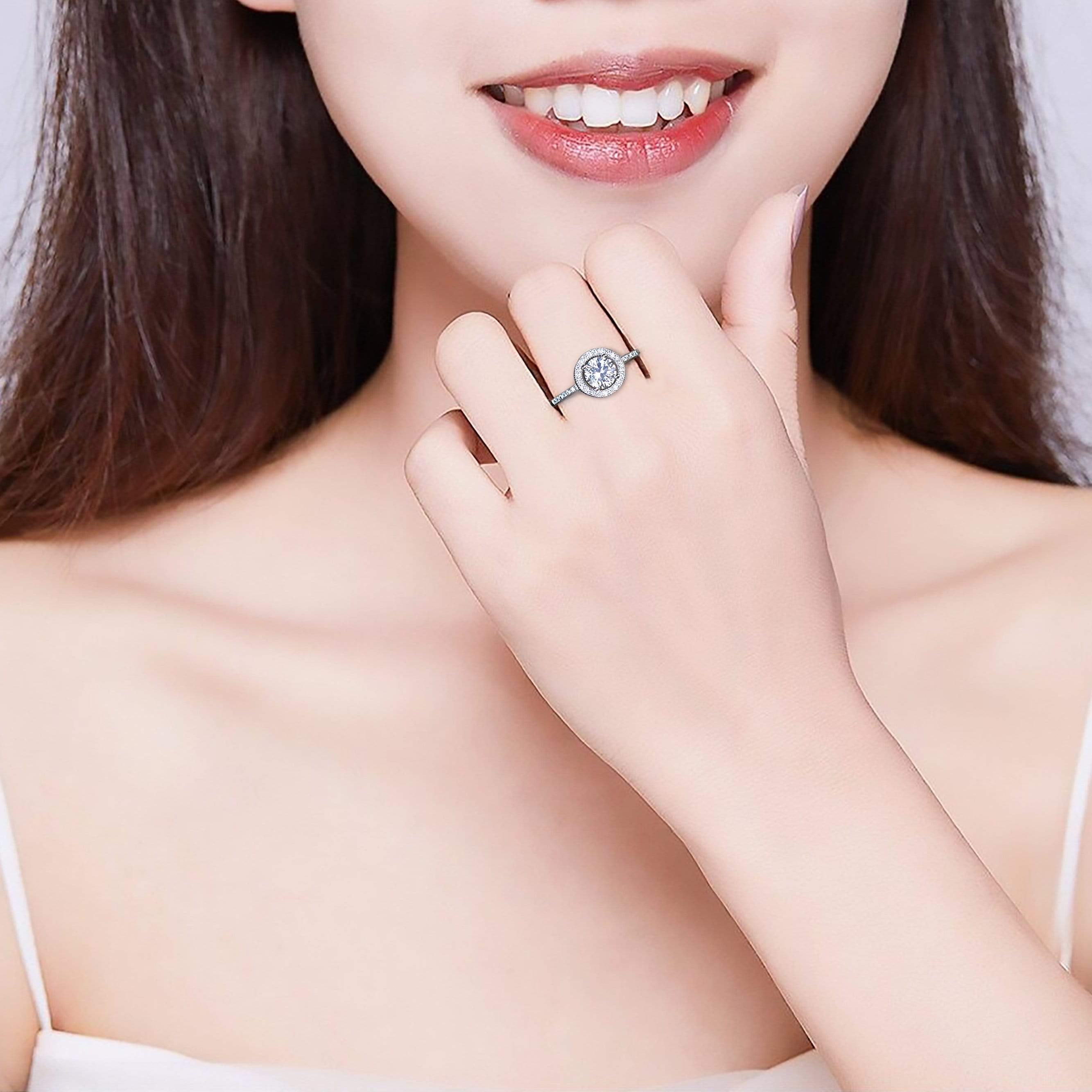 Lynora Jewellery Ring Halo Elevated Ring Sterling Silver