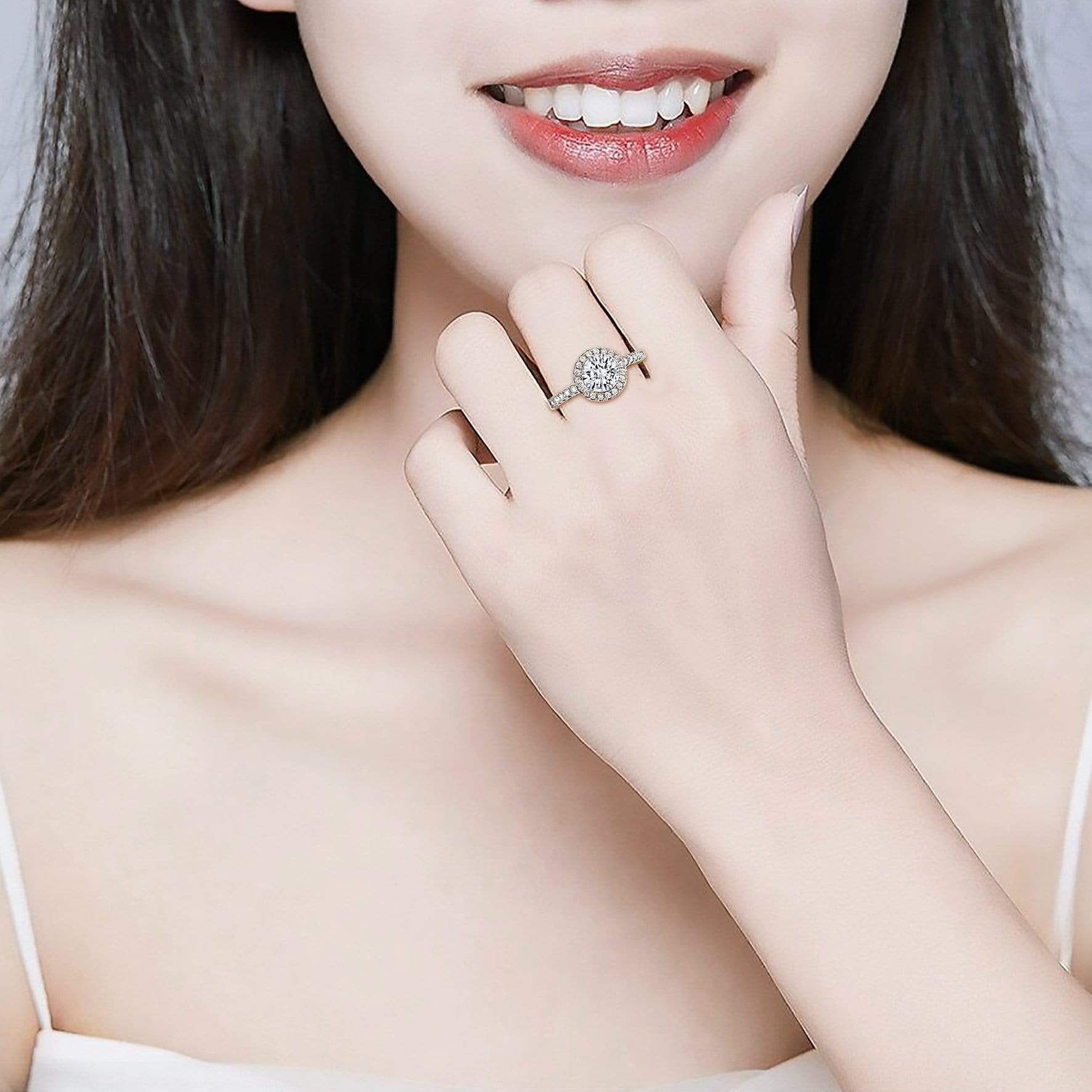 Lynora Jewellery Ring Halo Ring Sterling Silver