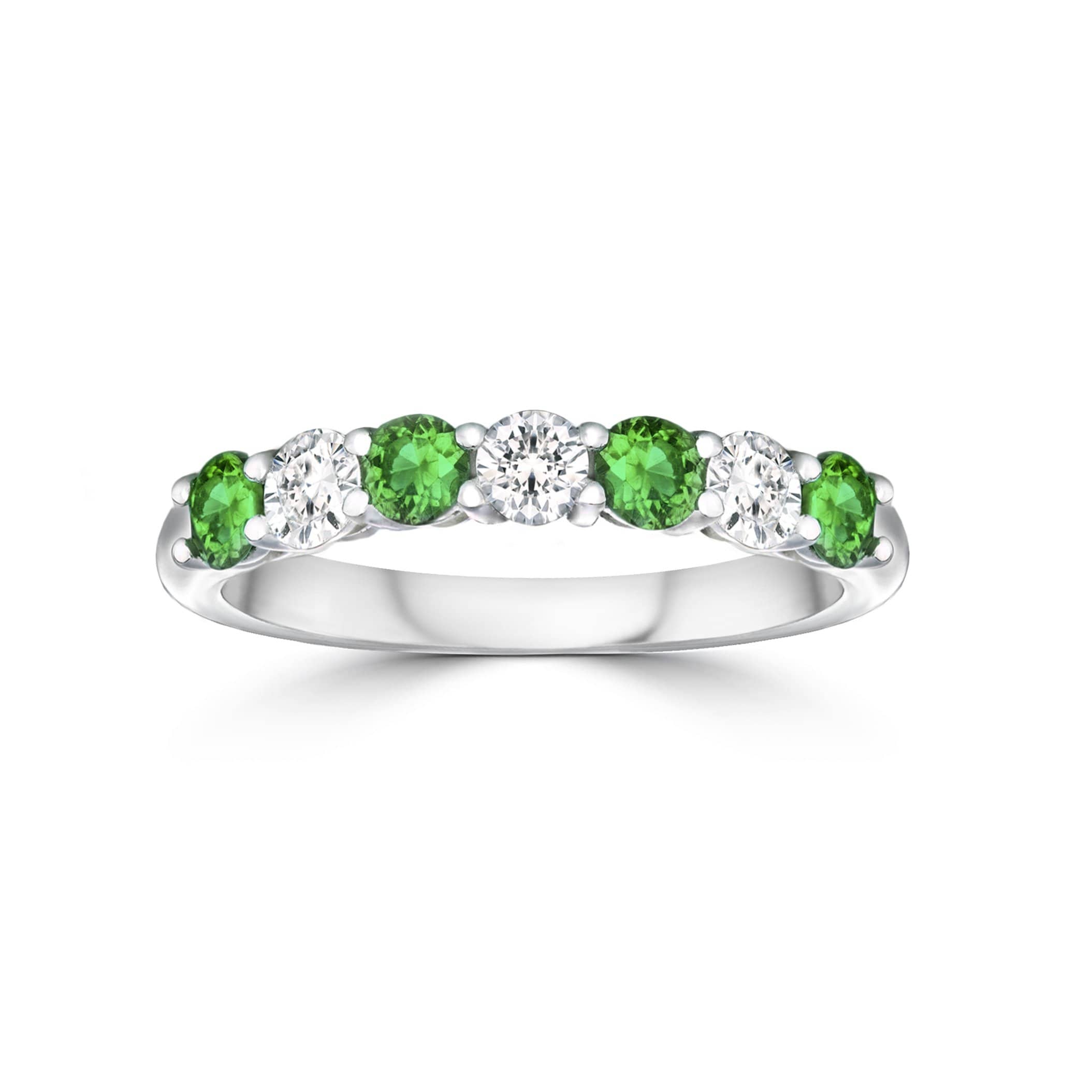 Lynora Jewellery Ring Opulence Clawset Ring Sterling Silver & Emerald Stone