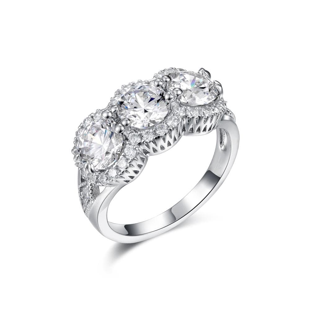 LynoraJewellery LIZA 3 STONE SILVER RING