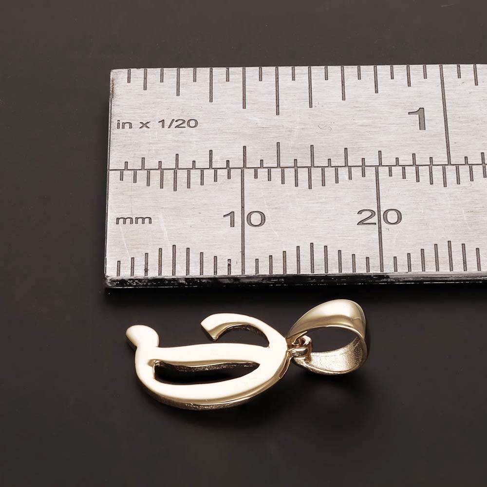 HGJ Pendant 14ct Yellow Gold Initial Pendant Letter D 14ct Gold 14ct Yellow Gold Initial Pendant Letter D
