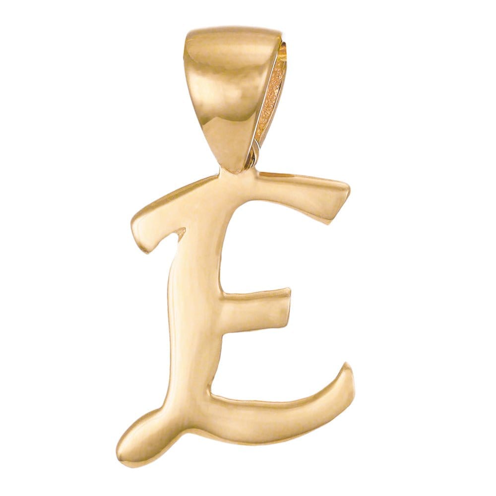 HGJ Pendant 14ct Yellow Gold Initial Pendant Letter E 14ct Gold 14ct Yellow Gold Initial Pendant Letter E