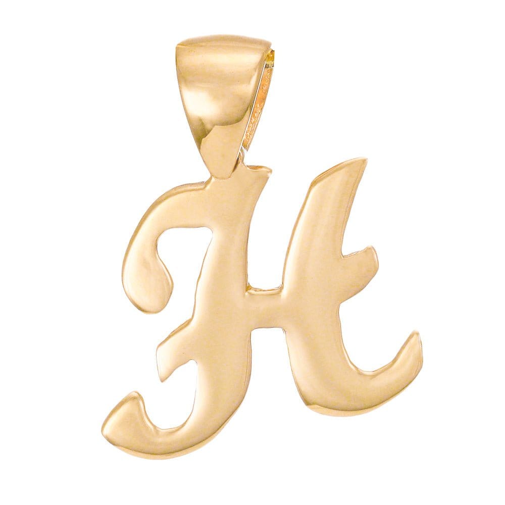HGJ Pendant 14ct Yellow Gold Initial Pendant Letter H 14ct Gold 14ct Yellow Gold Initial Pendant Letter H