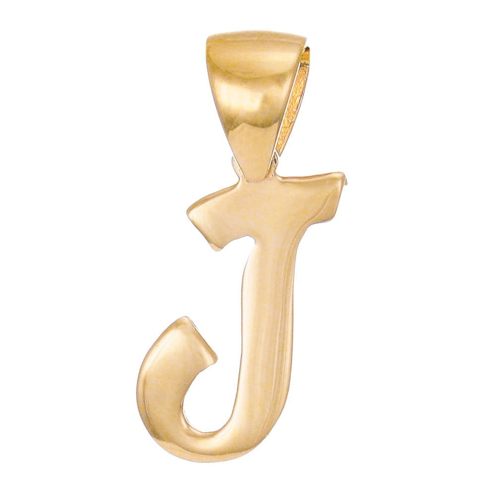 HGJ Pendant 14ct Yellow Gold Initial Pendant Letter J 14ct Gold 14ct Yellow Gold Initial Pendant Letter J