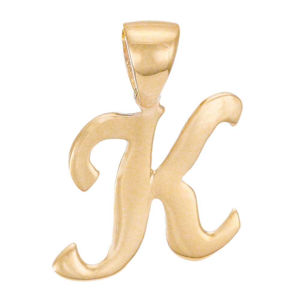 HGJ Pendant 14ct Yellow Gold Initial Pendant Letter K 14ct Gold 14ct Yellow Gold Initial Pendant Letter K