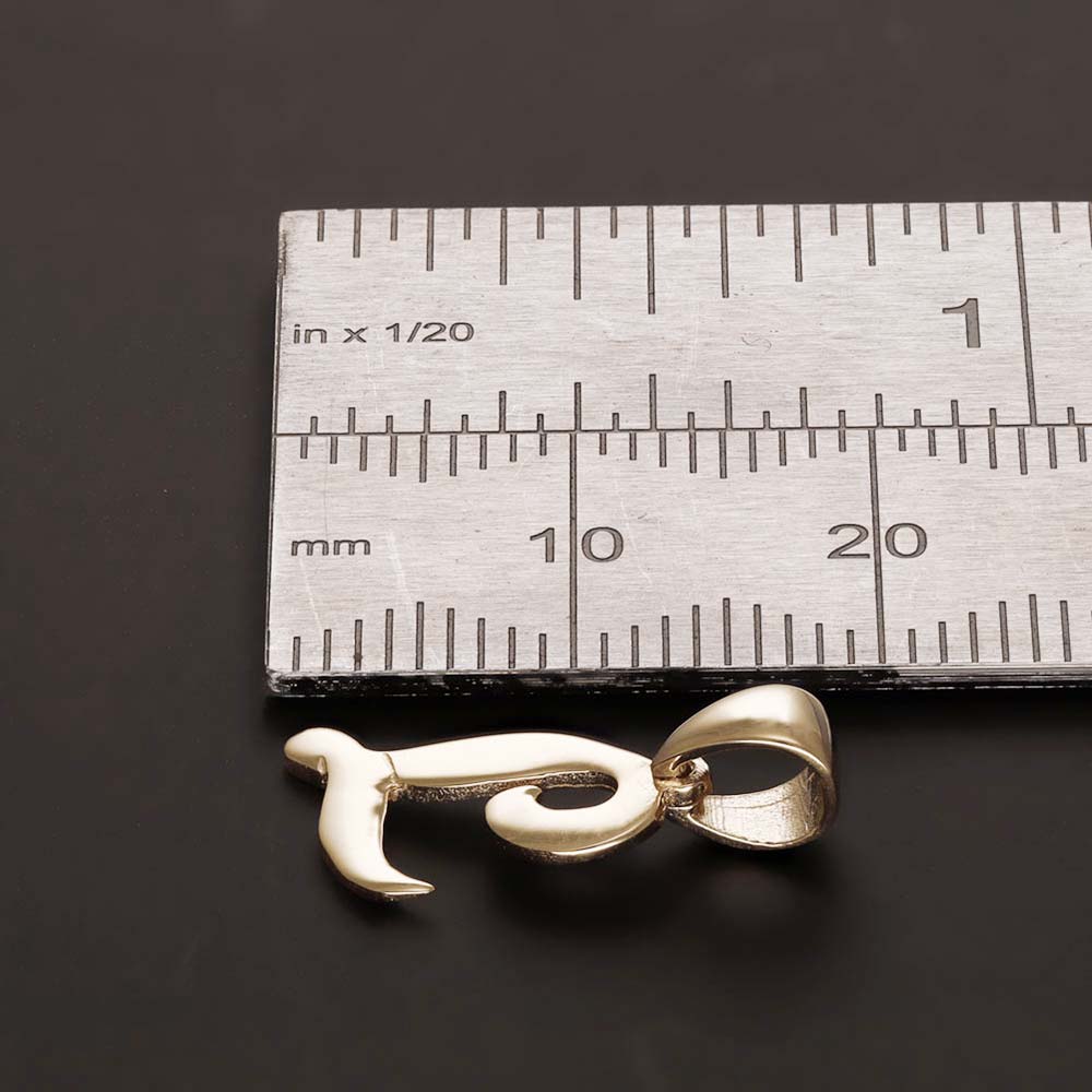 HGJ Pendant 14ct Yellow Gold Initial Pendant Letter L 14ct Gold 14ct Yellow Gold Initial Pendant Letter L