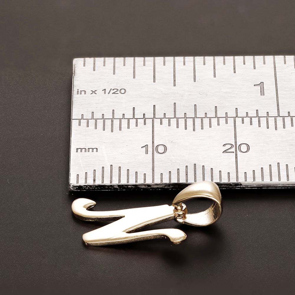 HGJ Pendant 14ct Yellow Gold Initial Pendant Letter N 14ct Gold 14ct Yellow Gold Initial Pendant Letter N