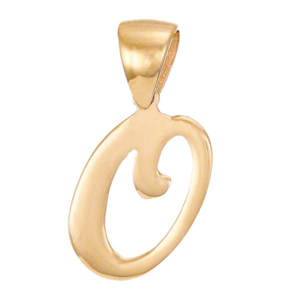 HGJ Pendant 14ct Yellow Gold Initial Pendant Letter O 14ct Gold 14ct Yellow Gold Initial Pendant Letter O