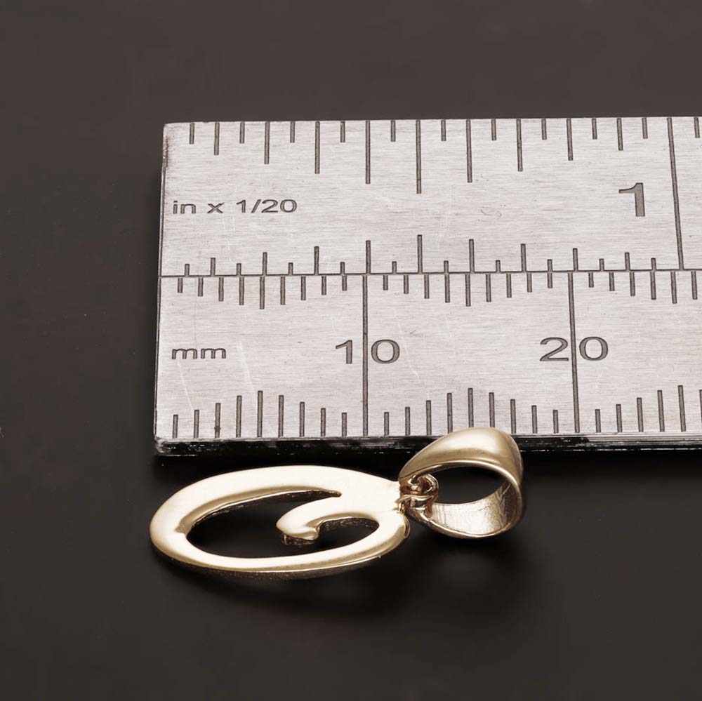 HGJ Pendant 14ct Yellow Gold Initial Pendant Letter O 14ct Gold 14ct Yellow Gold Initial Pendant Letter O