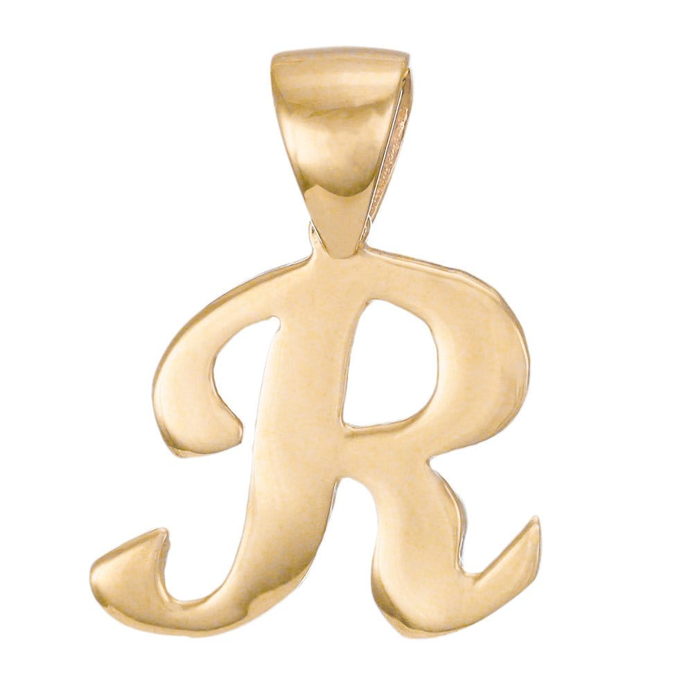 HGJ Pendant 14ct Yellow Gold Initial Pendant Letter R 14ct Gold 14ct Yellow Gold Initial Pendant Letter R
