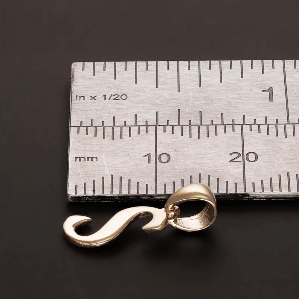 HGJ Pendant 14ct Yellow Gold Initial Pendant Letter S 14ct Gold 14ct Yellow Gold Initial Pendant Letter S