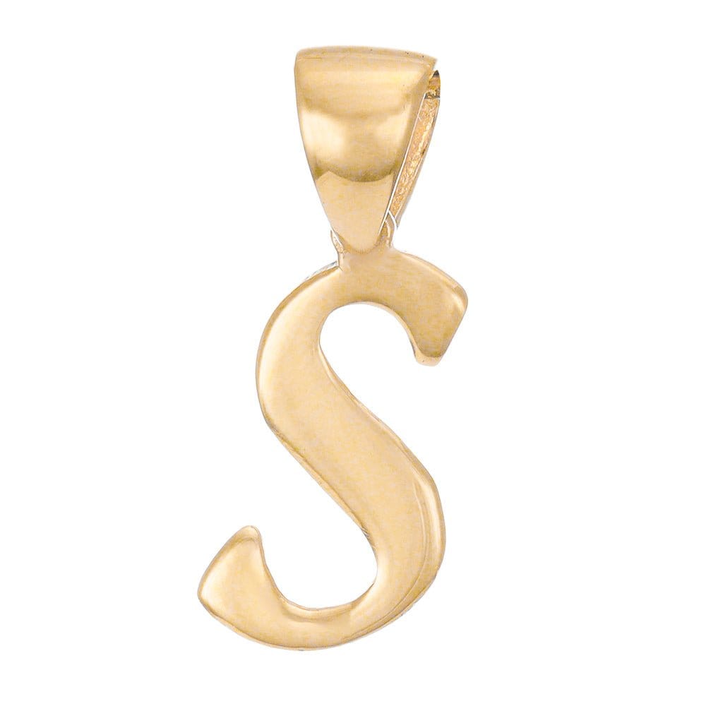 HGJ Pendant 14ct Yellow Gold Initial Pendant Letter S 14ct Gold 14ct Yellow Gold Initial Pendant Letter S