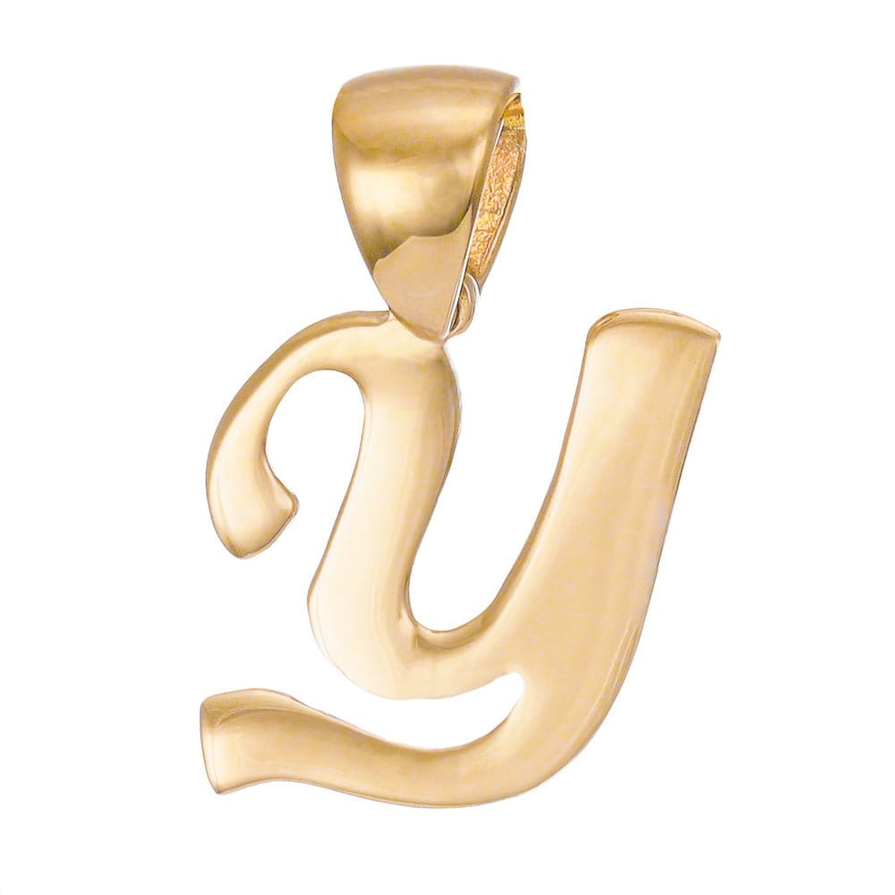 HGJ Pendant 14ct Yellow Gold Initial Pendant Letter Y 14ct Gold 14ct Yellow Gold Initial Pendant Letter Y
