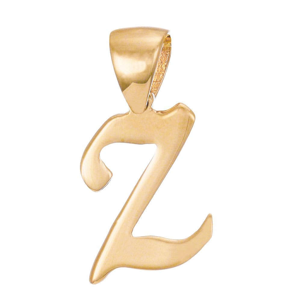 HGJ Pendant 14ct Yellow Gold Initial Pendant Letter Z 14ct Gold 14ct Yellow Gold Initial Pendant Letter Z