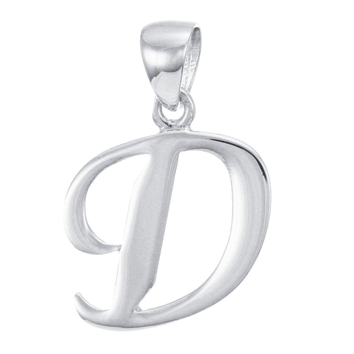 HGJ Pendant 9ct White Gold Initial Pendant Letter D 9ct Gold 9ct White Gold Initial Pendant Letter D