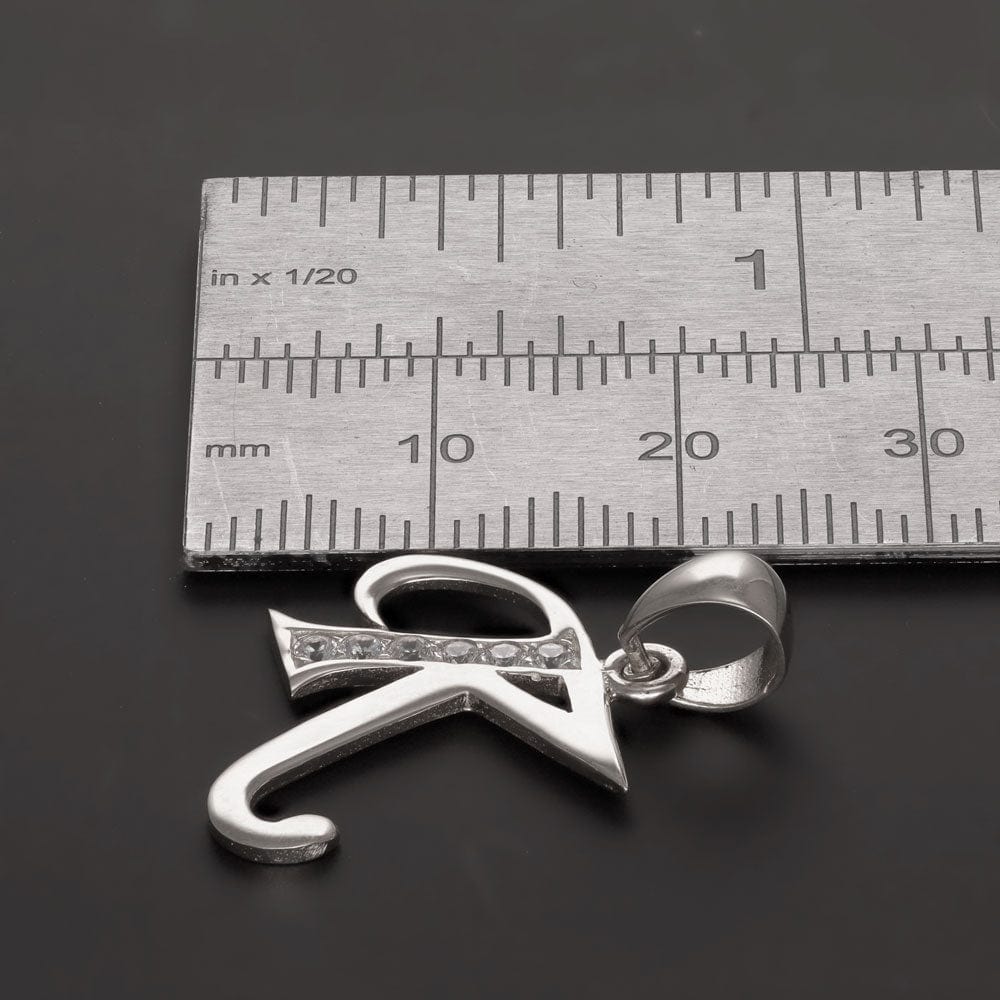 HGJ Pendant 9ct White Gold Initial Pendant Letter K 9ct Gold 9ct White Gold Initial Pendant Letter K
