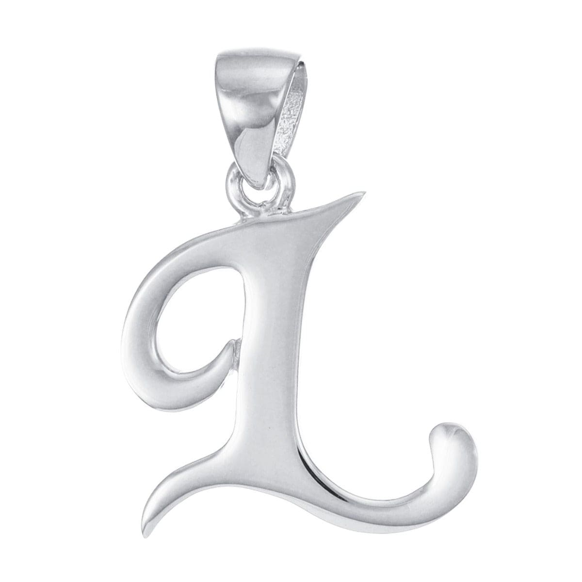 HGJ Pendant 9ct White Gold Initial Pendant Letter L 9ct Gold 9ct White Gold Initial Pendant Letter L