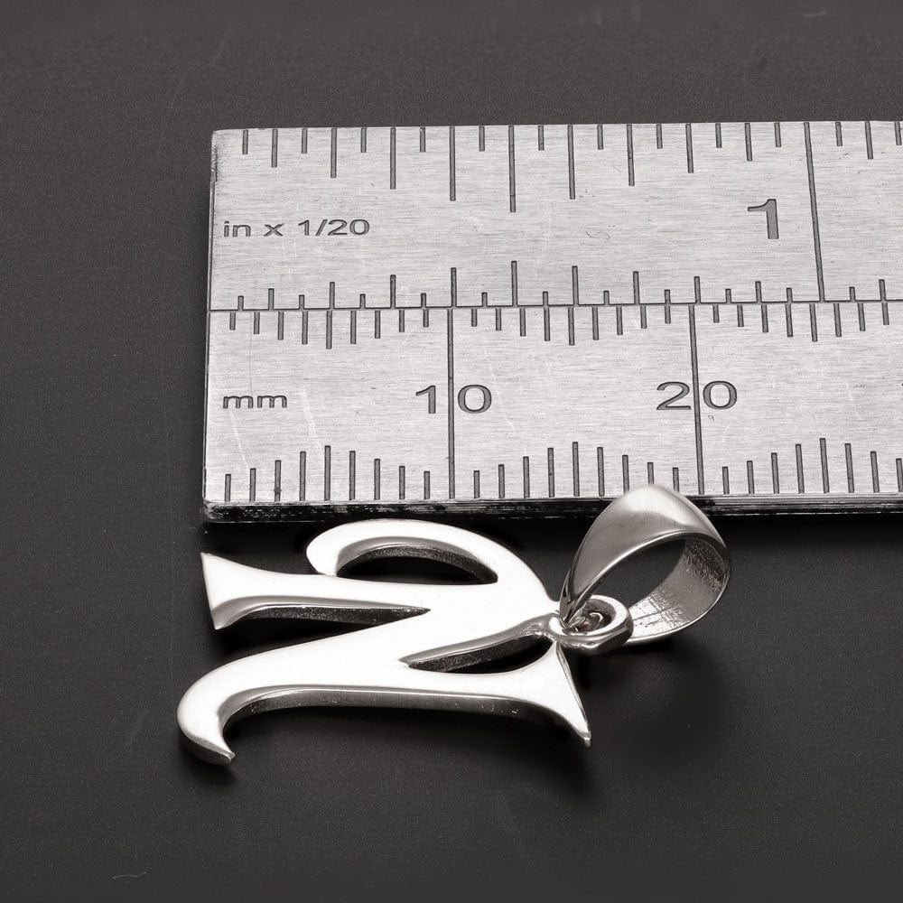 HGJ Pendant 9ct White Gold Initial Pendant Letter N 9ct Gold 9ct White Gold Initial Pendant Letter N