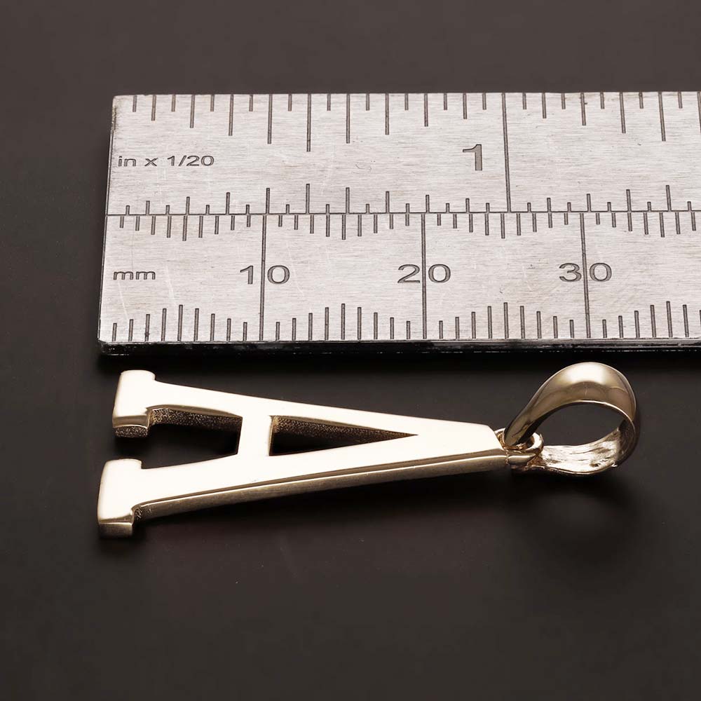 HGJ Pendant 9ct Yellow Gold Initial Pendant Letter A 9ct Gold 9ct Yellow Gold Initial Pendant Letter A