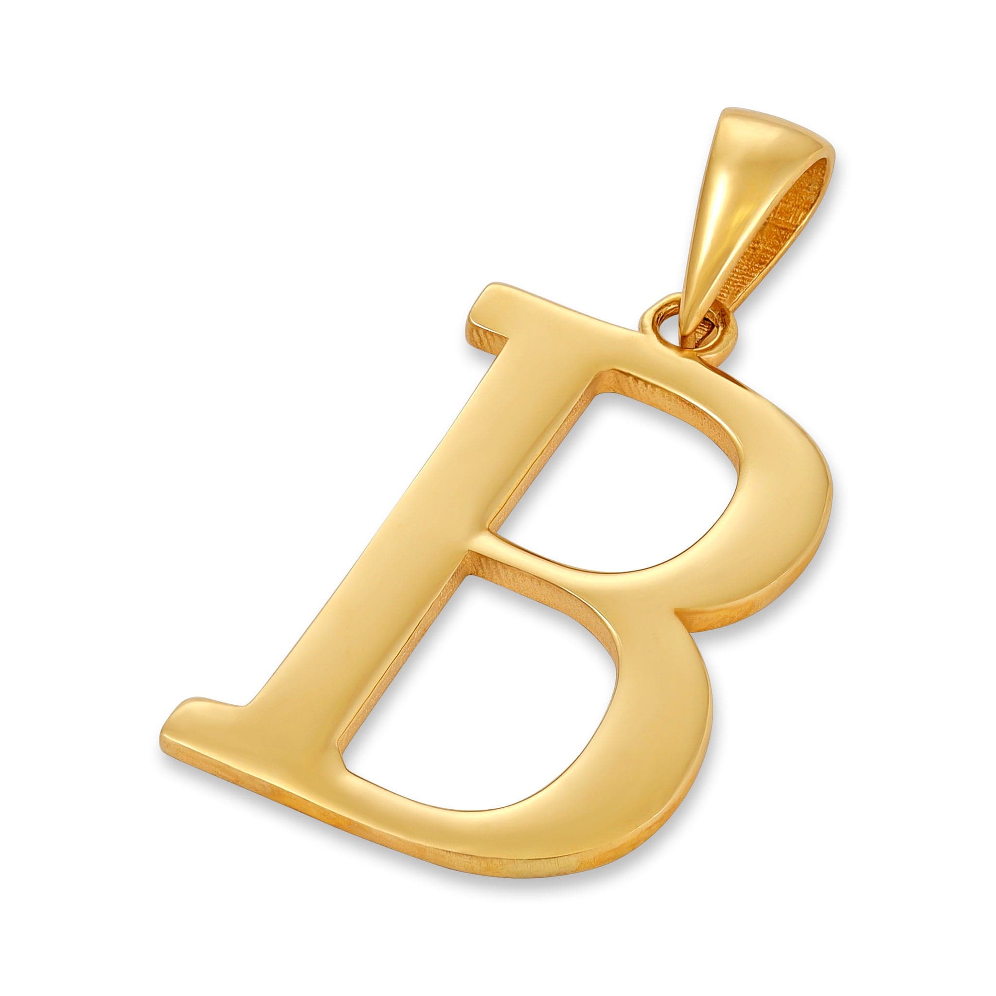 HGJ Pendant 9ct Yellow Gold Initial Pendant Letter B 9ct Gold 9ct Yellow Gold Initial Pendant Letter B