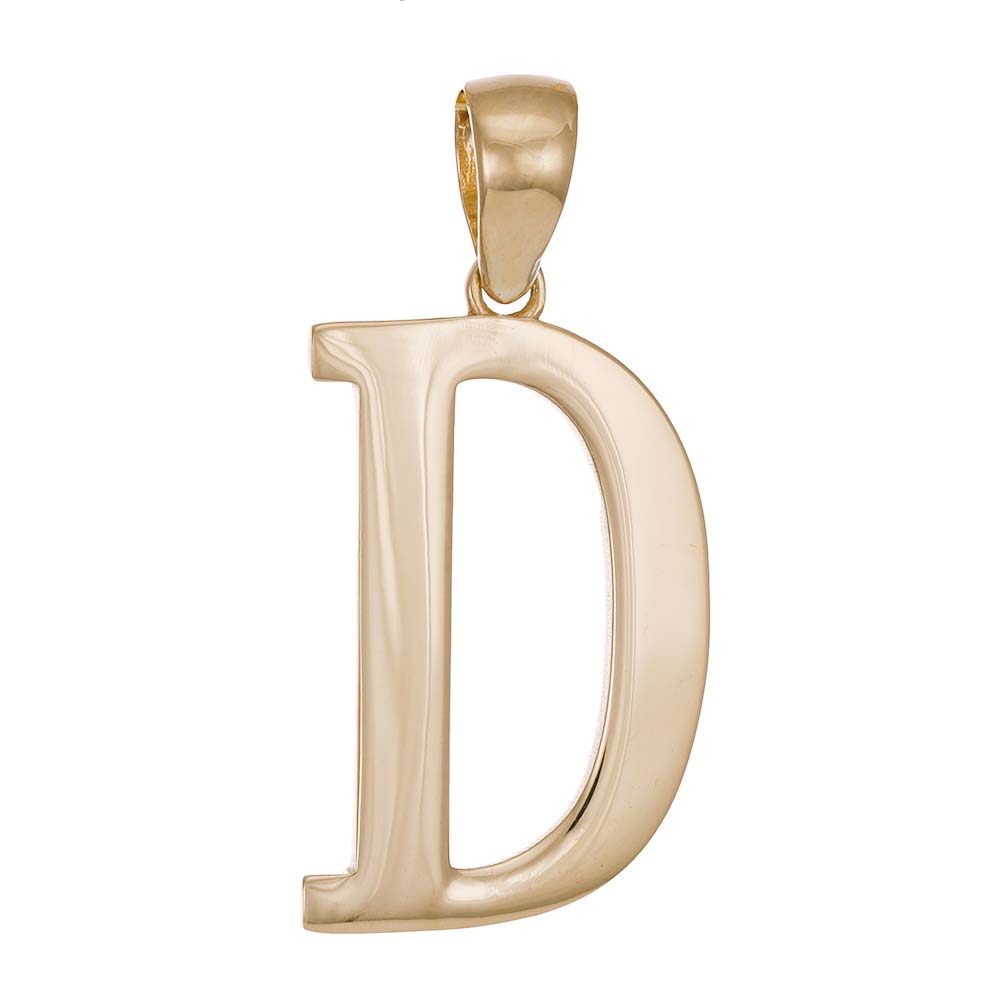 HGJ Pendant 9ct Yellow Gold Initial Pendant Letter D 9ct Gold 9ct Yellow Gold Initial Pendant Letter D