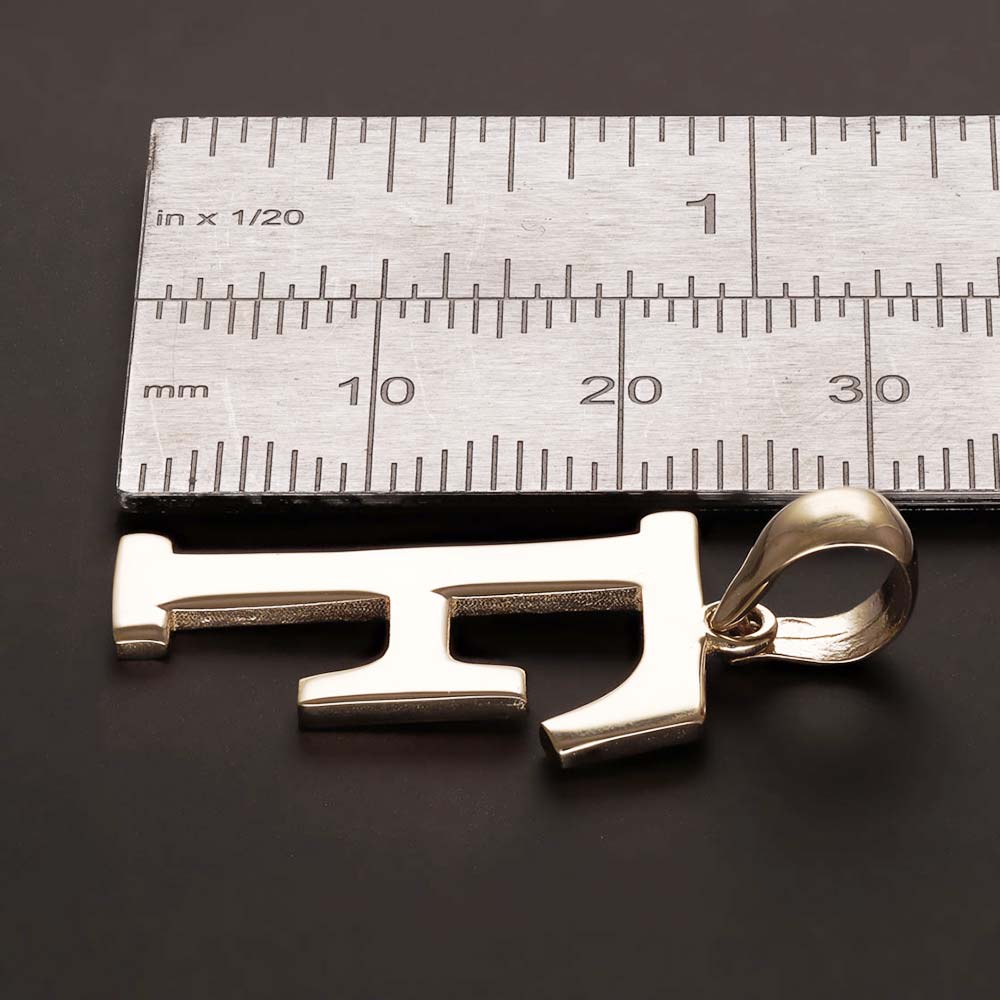 HGJ Pendant 9ct Yellow Gold Initial Pendant Letter F 9ct Gold 9ct Yellow Gold Initial Pendant Letter F