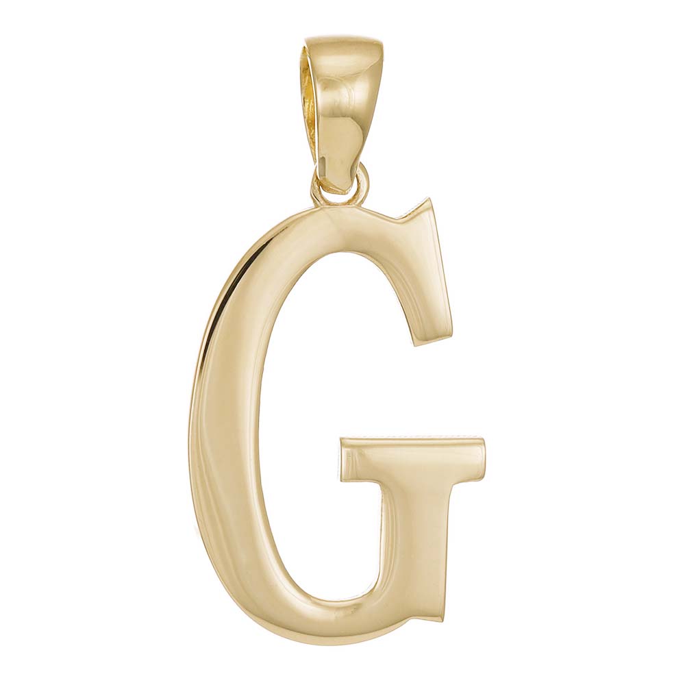 HGJ Pendant 9ct Yellow Gold Initial Pendant Letter G 9ct Gold 9ct Yellow Gold Initial Pendant Letter G