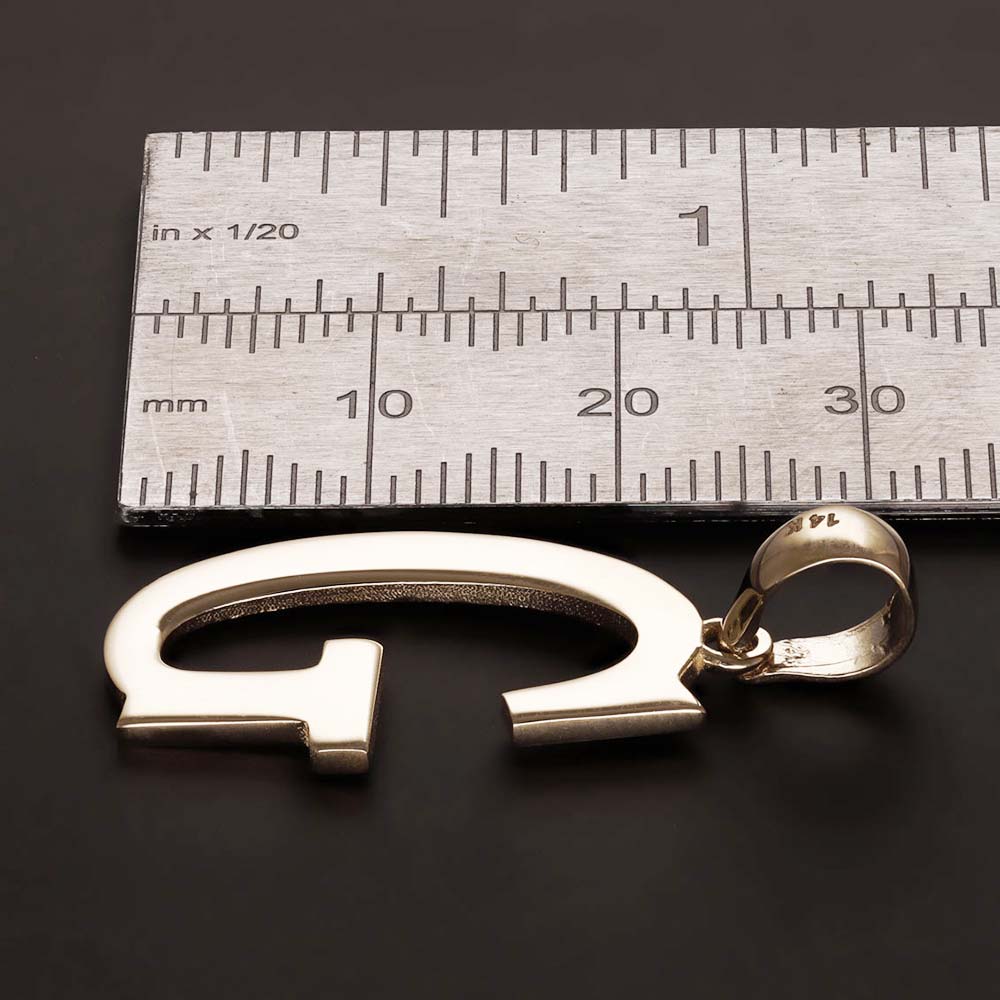 HGJ Pendant 9ct Yellow Gold Initial Pendant Letter G 9ct Gold 9ct Yellow Gold Initial Pendant Letter G