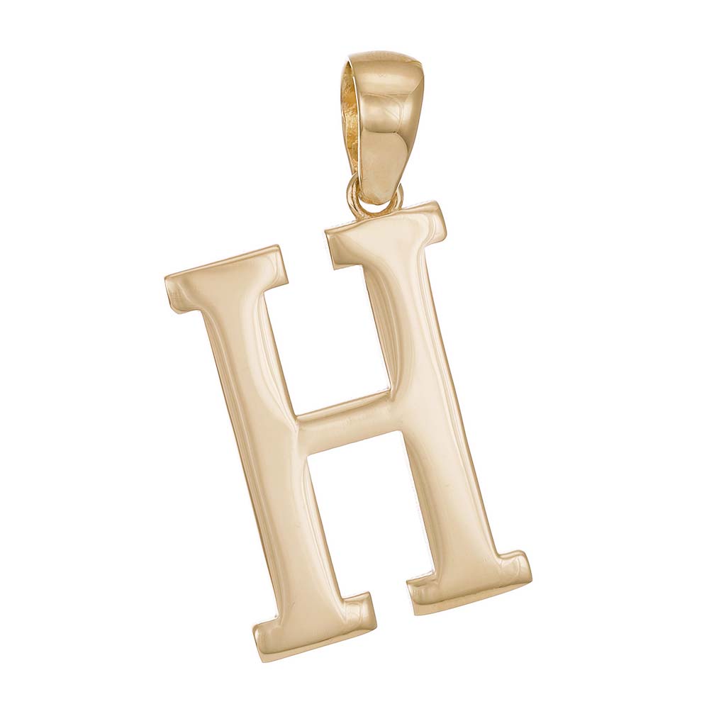 HGJ Pendant 9ct Yellow Gold Initial Pendant Letter H 9ct Gold 9ct Yellow Gold Initial Pendant Letter H