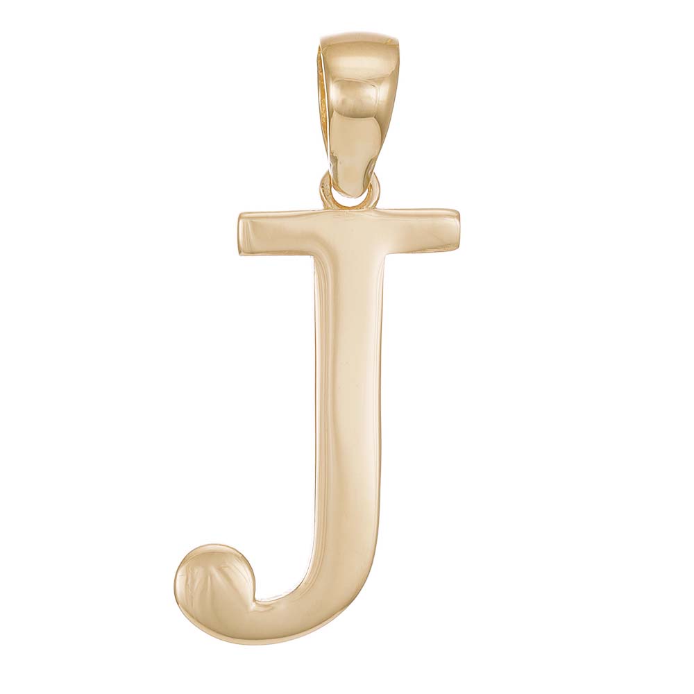 HGJ Pendant 9ct Yellow Gold Initial Pendant Letter J 9ct Gold 9ct Yellow Gold Initial Pendant Letter J