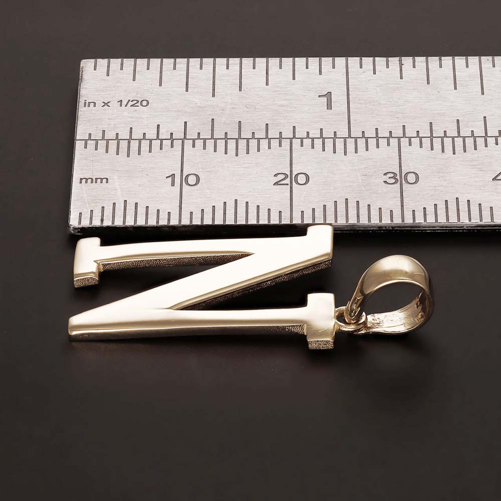 HGJ Pendant 9ct Yellow Gold Initial Pendant Letter N 9ct Gold 9ct Yellow Gold Initial Pendant Letter N