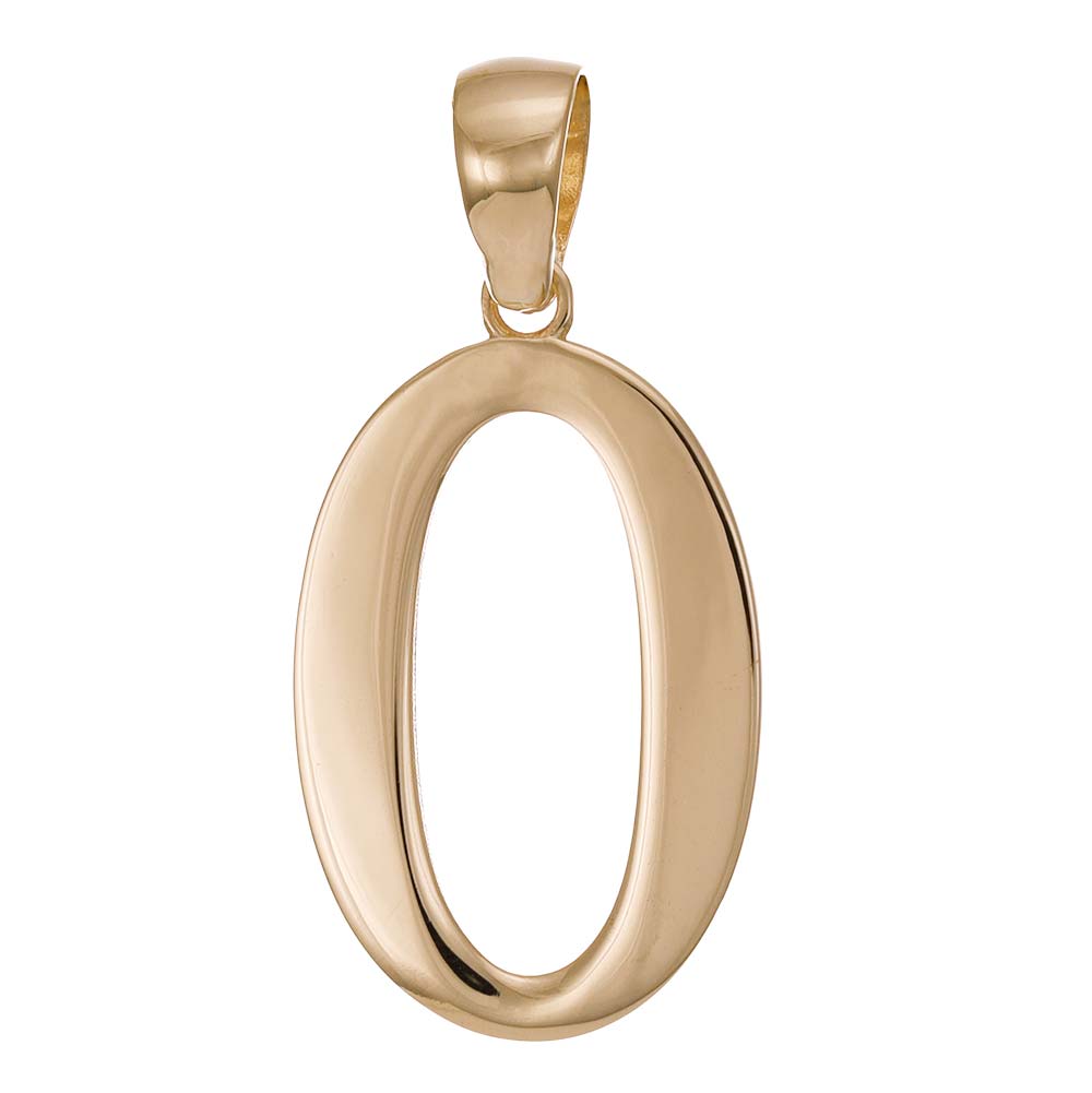 HGJ Pendant 9ct Yellow Gold Initial Pendant Letter O 9ct Gold 9ct Yellow Gold Initial Pendant Letter O