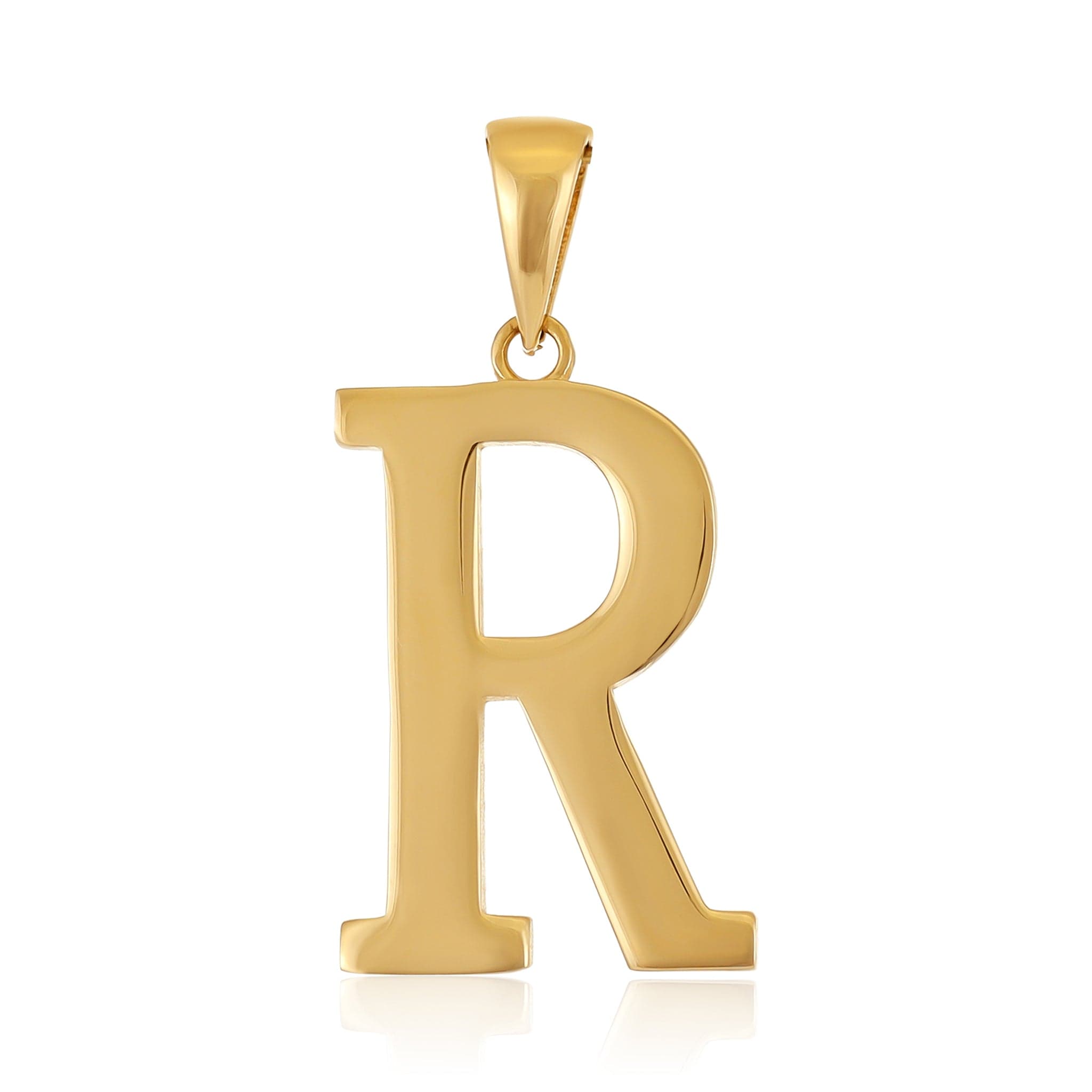 HGJ Pendant 9ct Yellow Gold Initial Pendant Letter R 9ct Gold 9ct Yellow Gold Initial Pendant Letter R