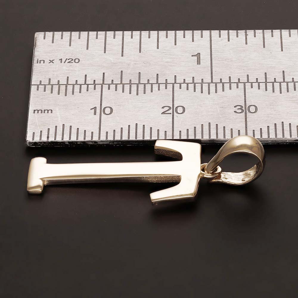 HGJ Pendant 9ct Yellow Gold Initial Pendant Letter T 9ct Gold 9ct Yellow Gold Initial Pendant Letter T