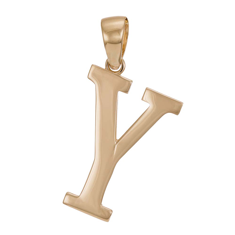 HGJ Pendant 9ct Yellow Gold Initial Pendant Letter Y 9ct Gold 9ct Yellow Gold Initial Pendant Letter Y