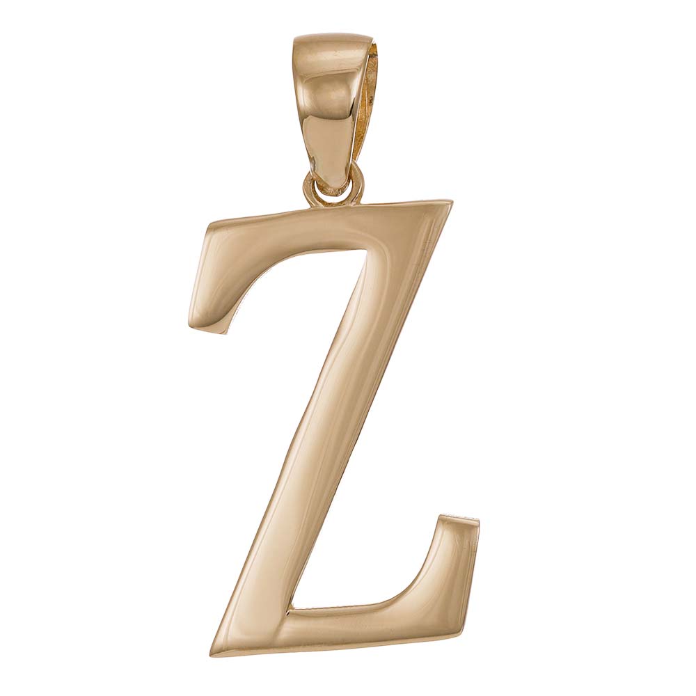 HGJ Pendant 9ct Yellow Gold Initial Pendant Letter Z 9ct Gold 9ct Yellow Gold Initial Pendant Letter Z