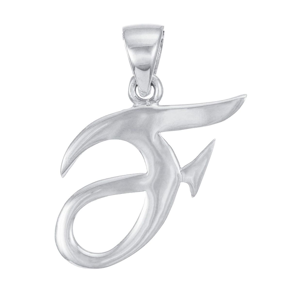 HGJ Pendant 9ct White Gold Fancy Letter Letter F Pendant 9ct Gold / Clear 9ct White Gold Fancy Letter Letter F Pendant