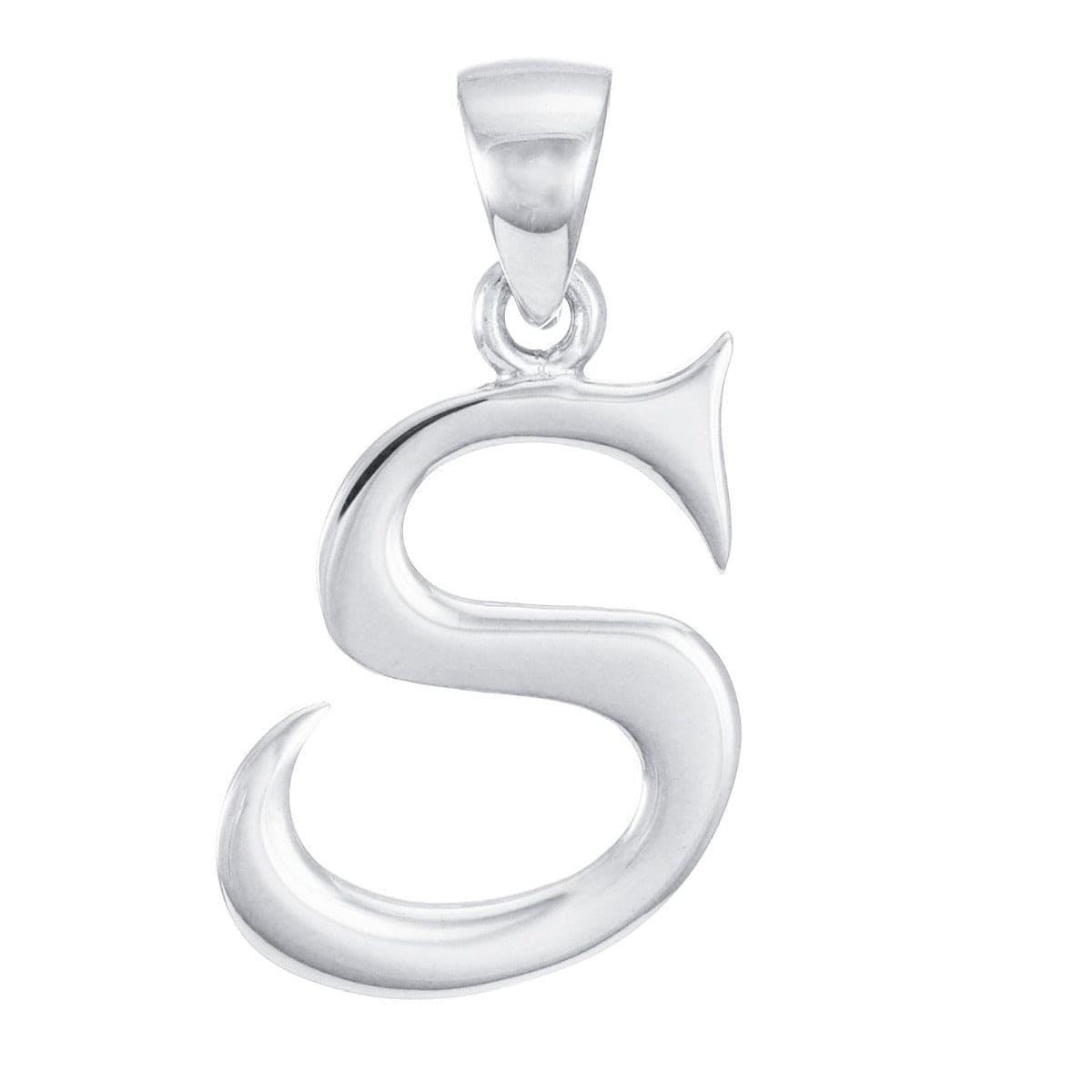HGJ Pendant 9ct White Gold Fancy Letter Letter S Pendant 9ct Gold / Clear 9ct White Gold Fancy Letter Letter S Pendant