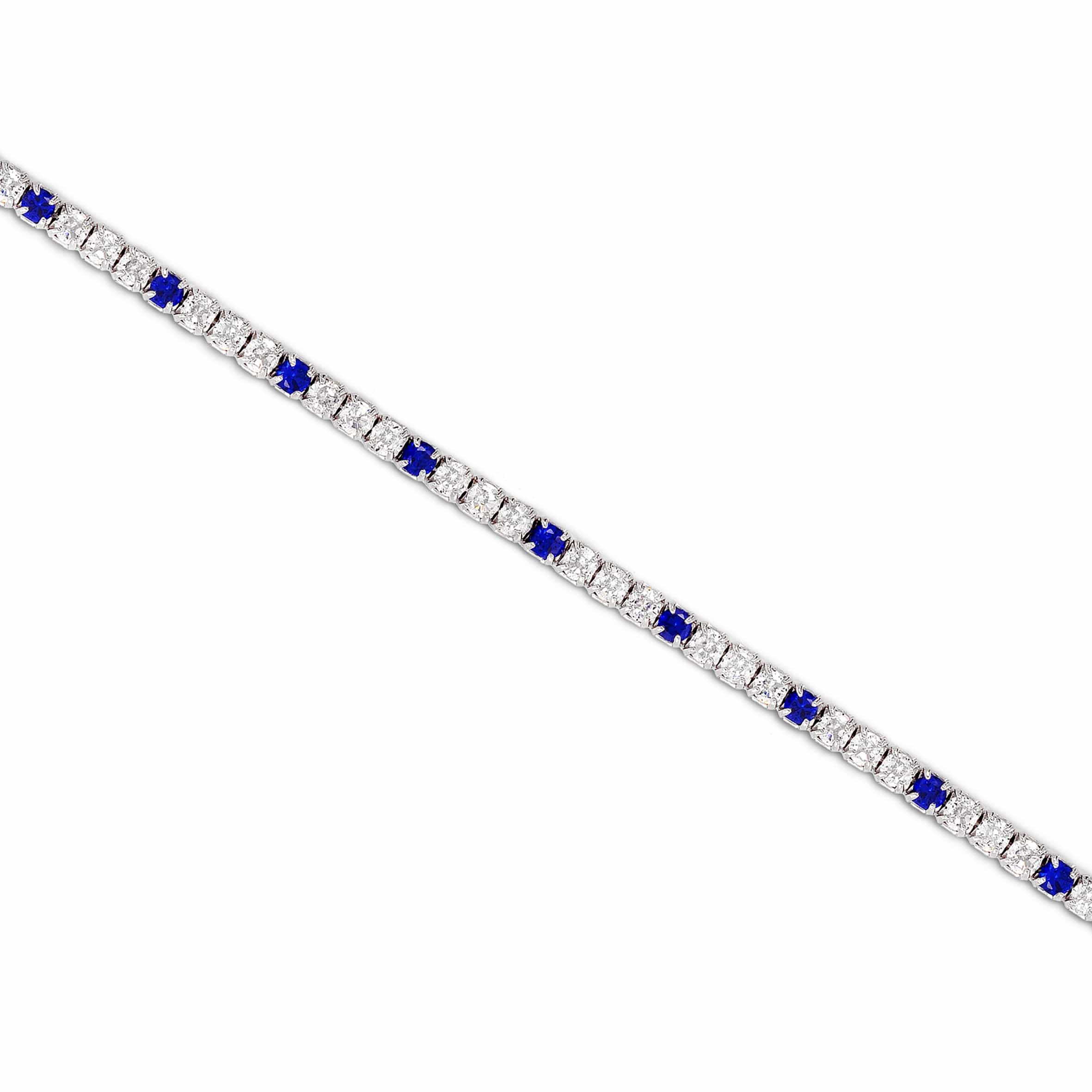 Lynora Jewellery Bracelet Sapphire Accent Tennis Bracelet Sterling Silver / Sapphire Sapphire Accent Tennis Bracelet