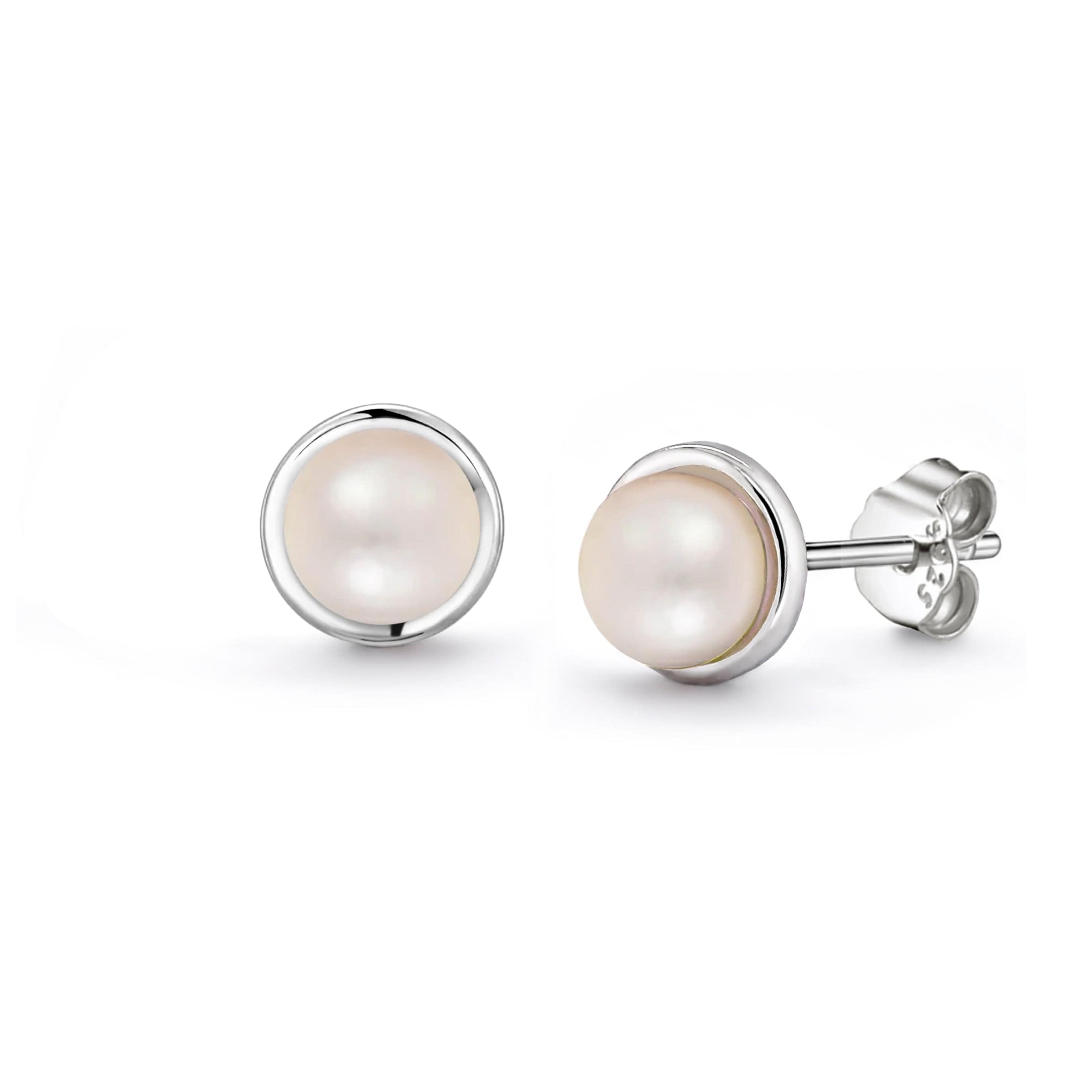 Lynora Jewellery Earrings Sterling Silver / Pearl Freshwater Pearl Stud Earrings