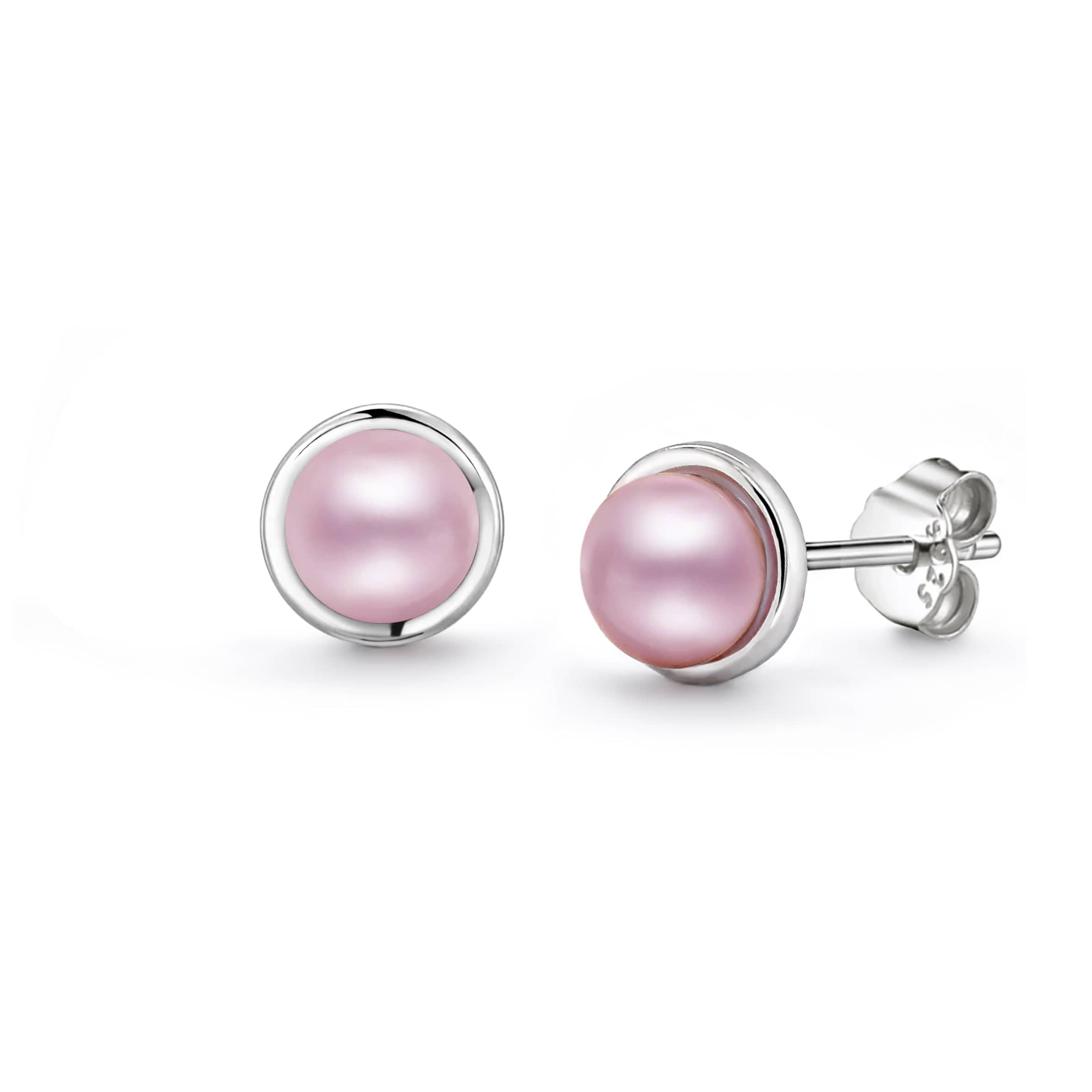 Lynora Jewellery Earrings Sterling Silver / Pink Pearl Pink Freshwater Pearl Stud Earrings