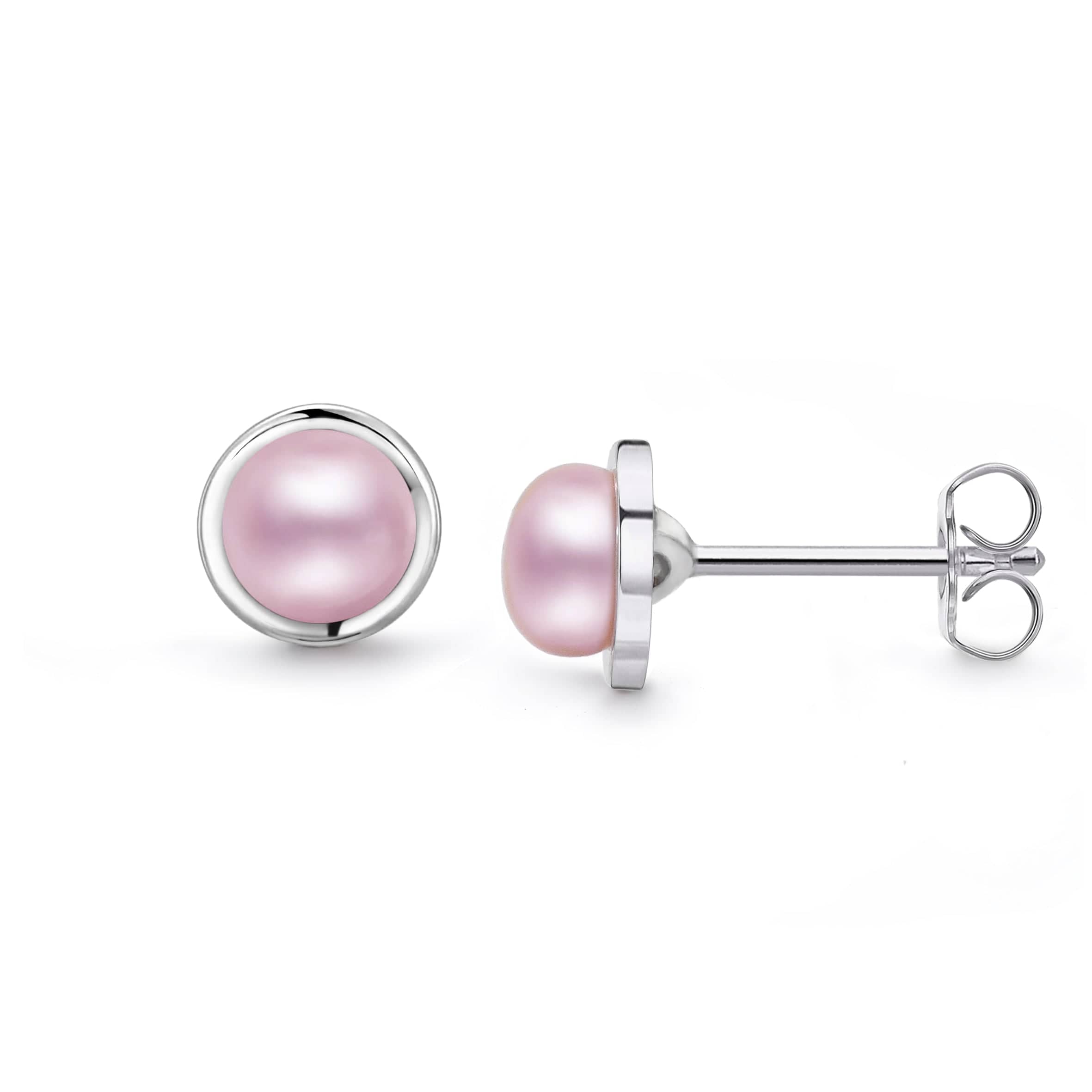 Lynora Jewellery Earrings Sterling Silver / Pink Pearl Pink Freshwater Pearl Stud Earrings