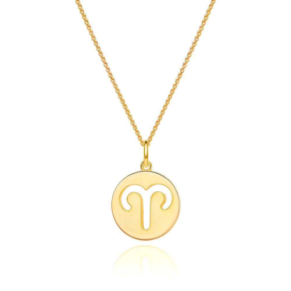 Lynora Jewellery Necklace None Aries Zodiac Pendant Gold Plated