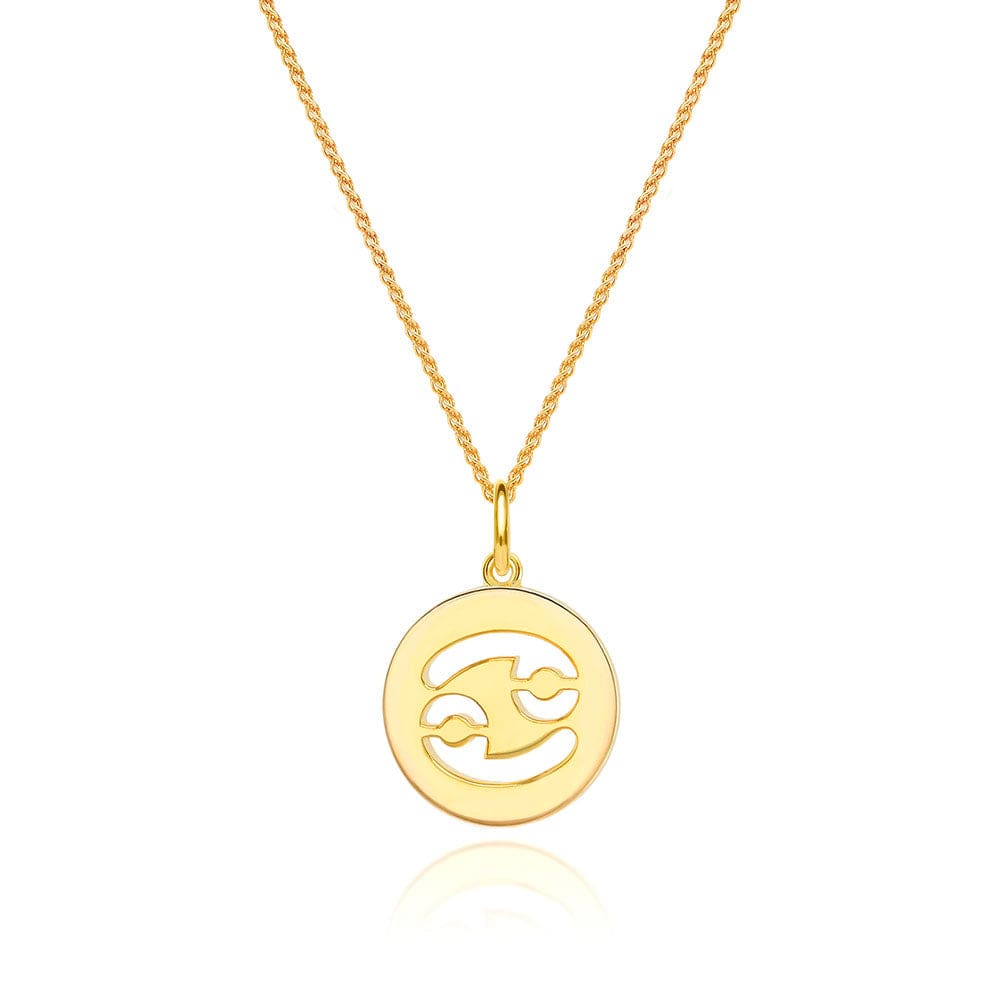 Lynora Jewellery Necklace None Cancer Zodiac Pendant Gold Plated