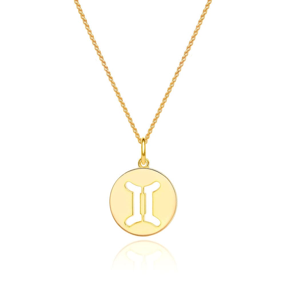 Lynora Jewellery Necklace None Gemini Zodiac Pendant Gold Plated