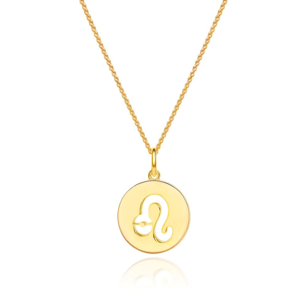 Lynora Jewellery Necklace None Leo Zodiac Pendant Gold Plated