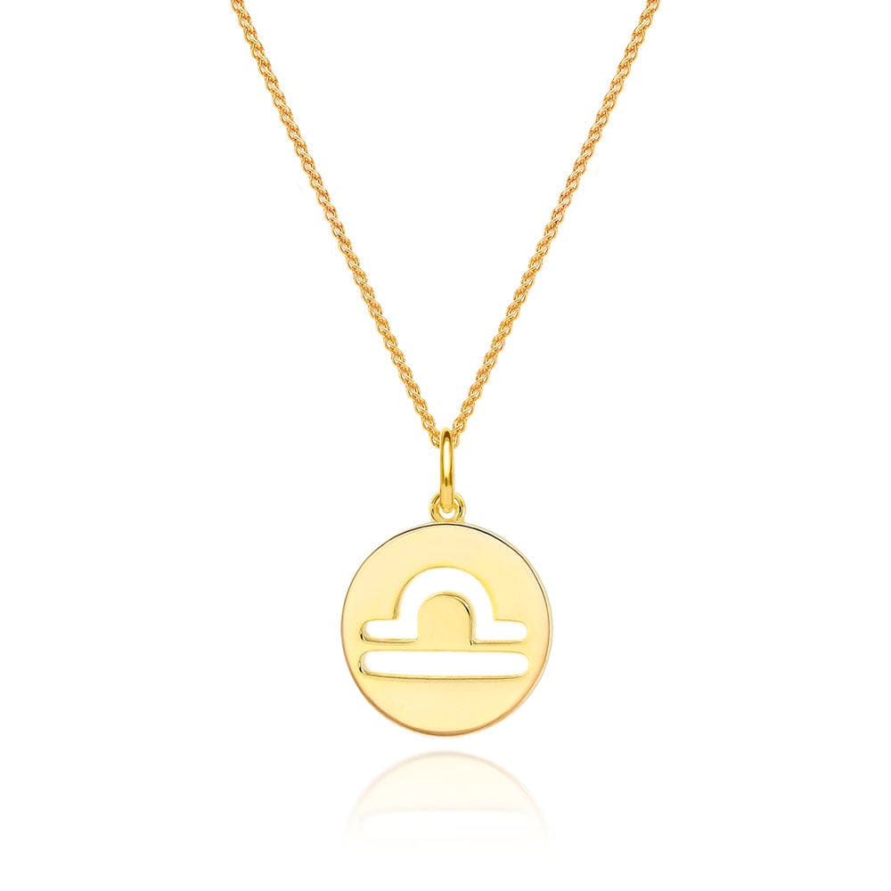 Lynora Jewellery Necklace None Libra Zodiac Pendant Gold Plated